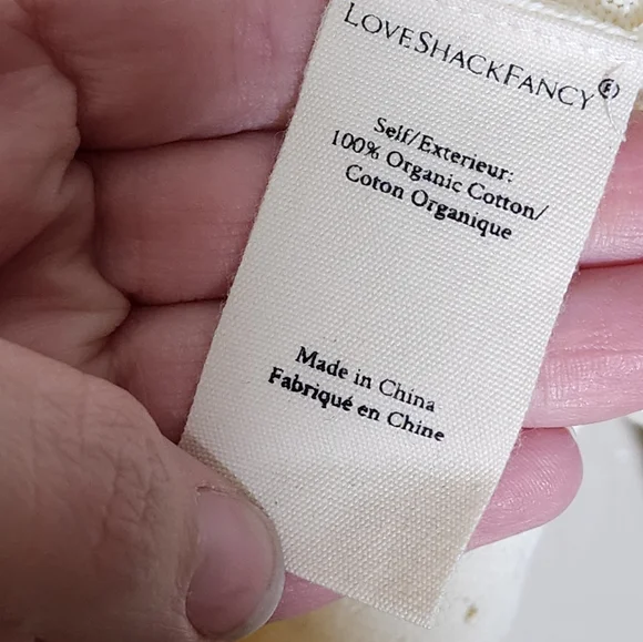 LoveShackFancy Cream Cable Knit Crew Neck Sweater - Picture 6 of 9